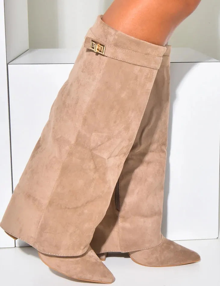 ANURA SUEDE STIEFEL - KAKI